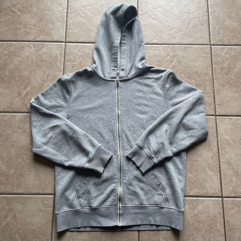 2000's Vintage Grey Converse Zip Up Hoodie